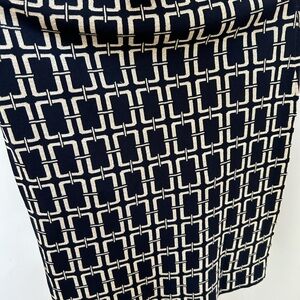 Adrienne Vittadini Black and White Midi Pencil Skirt
